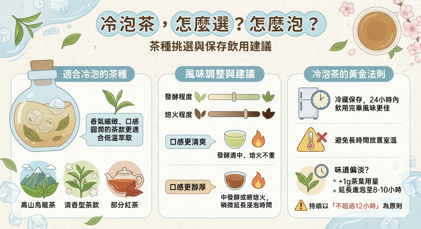 冷泡茶，怎麼選？怎麼泡？ 茶種挑選與保存飲用建議