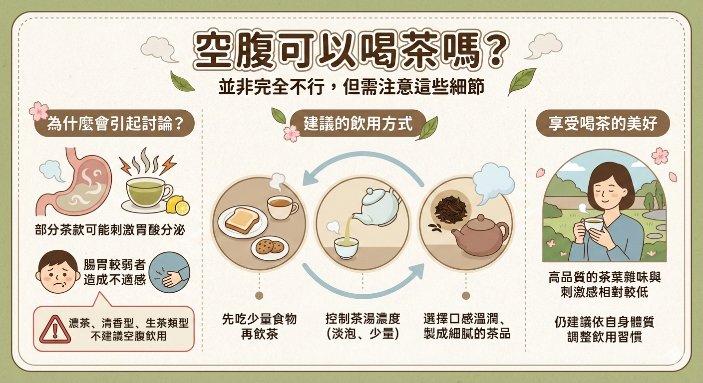 空腹可以喝茶嗎？ 並非完全不行，但需注意這些細節